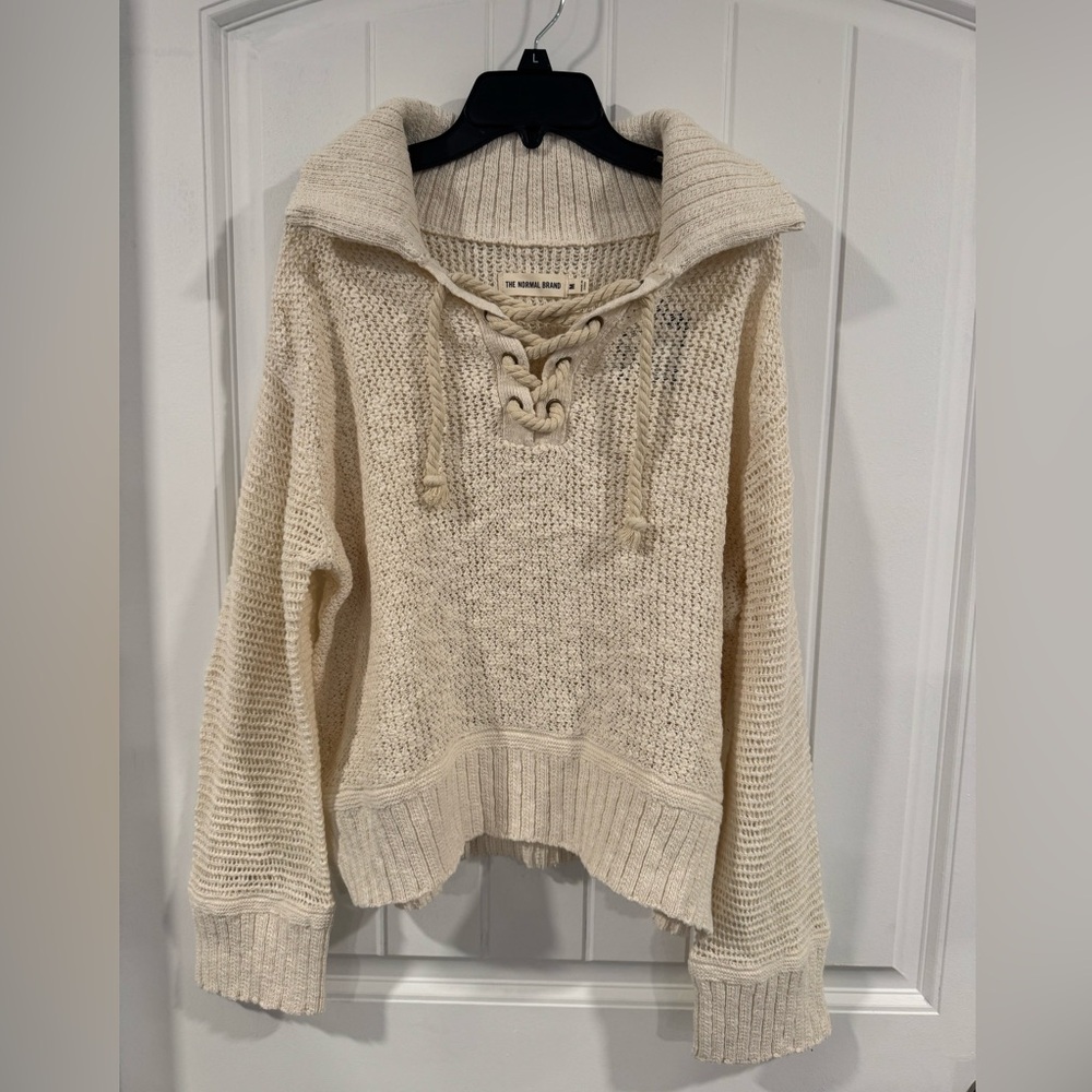 The Normal Brand Cora Knit Popover Medium NWT